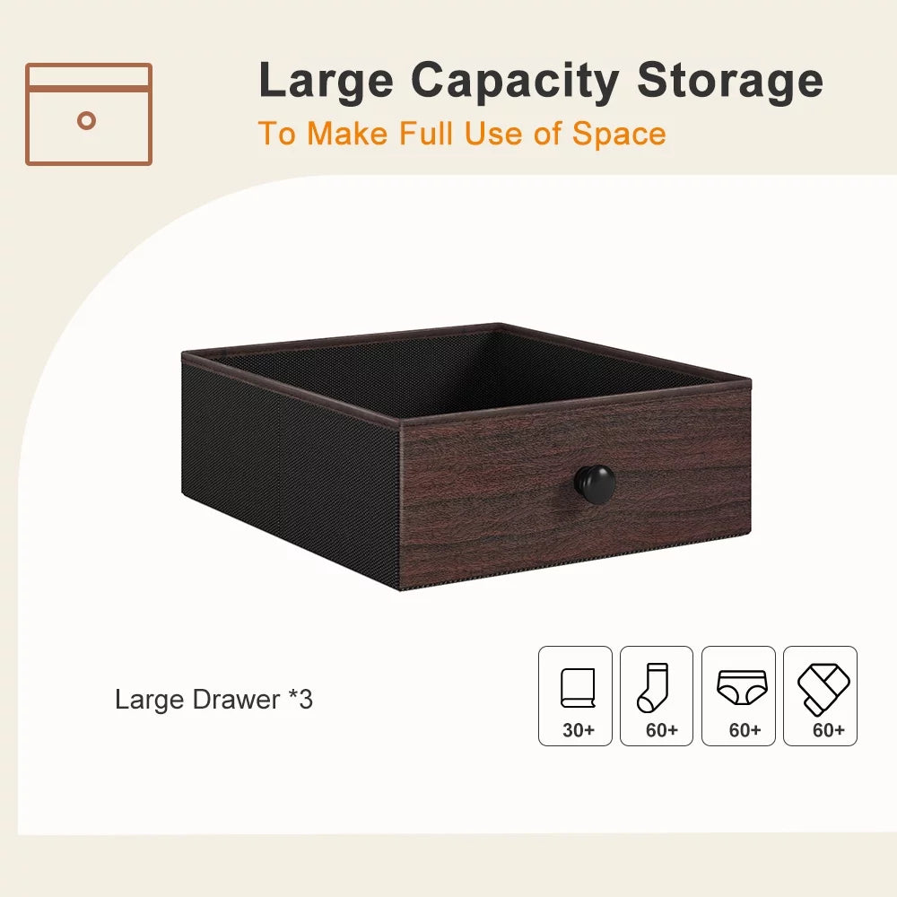 Rustic Brown Nightstand with Charging Station Set of 2 C72643