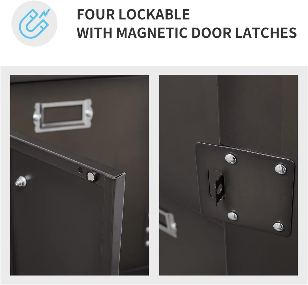 Metal Locker Storage Cabinet with Shelves and 6 Lockable Doors X20261