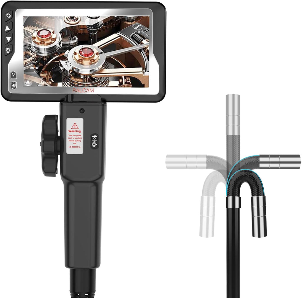Articulating Borescope Inspection Camera with 4.5 IPS LCD Industrial Endoscope P483655