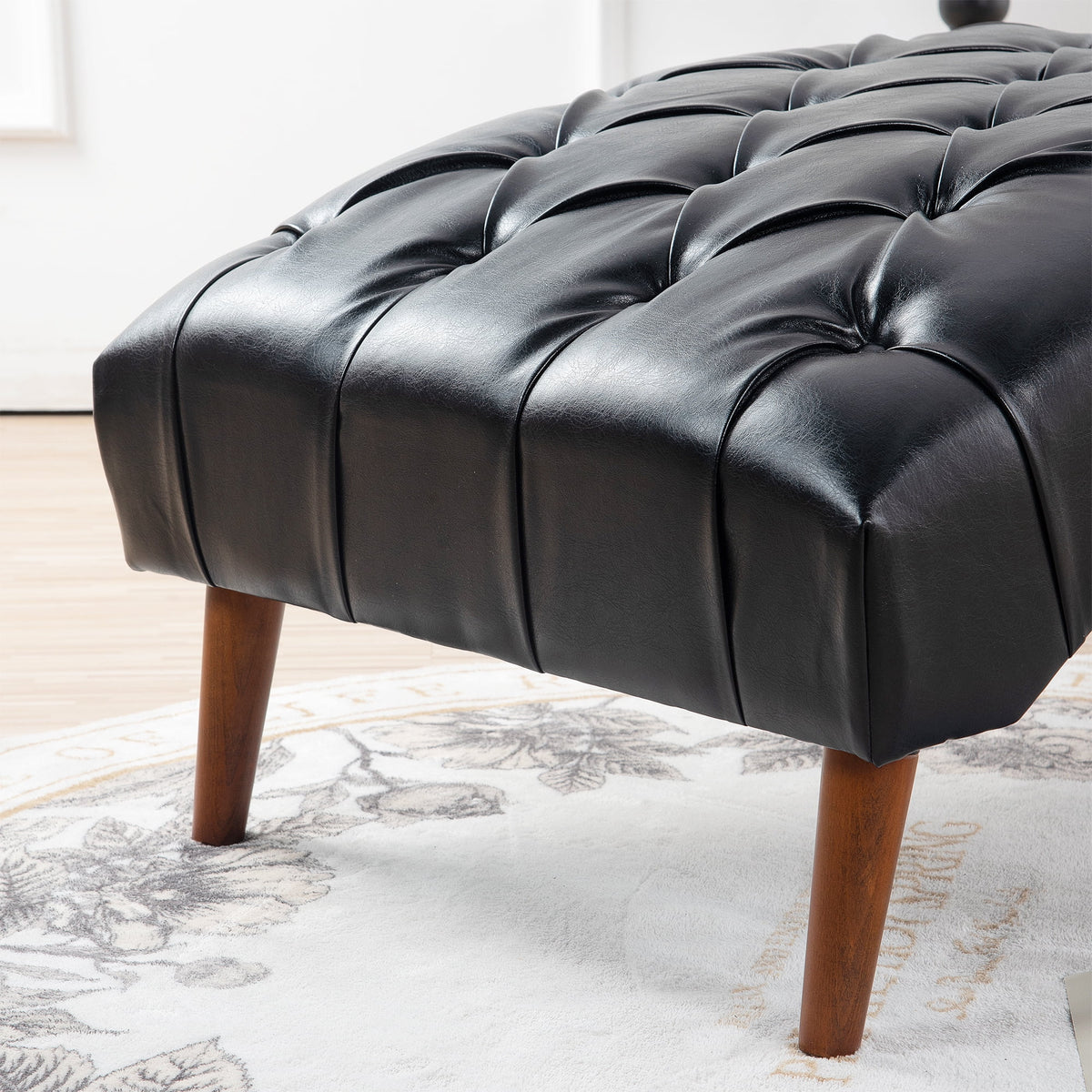 Faux Leather Button Tufted Chaise Lounge E38964