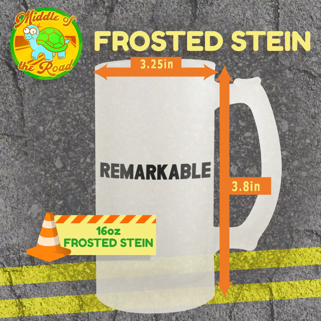 16oz Frosted Glass Beer Stein C70960