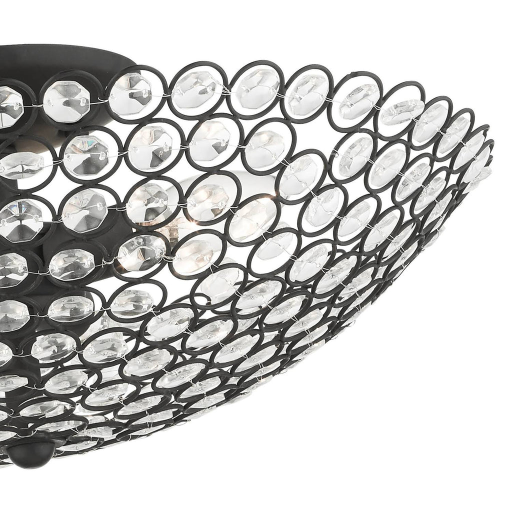 3 Light Semi-Flush Mount Black G50366