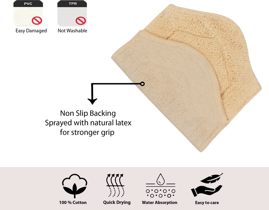 100% Cotton Tufted Non-Slip Bath Rug 24" x 40" H486