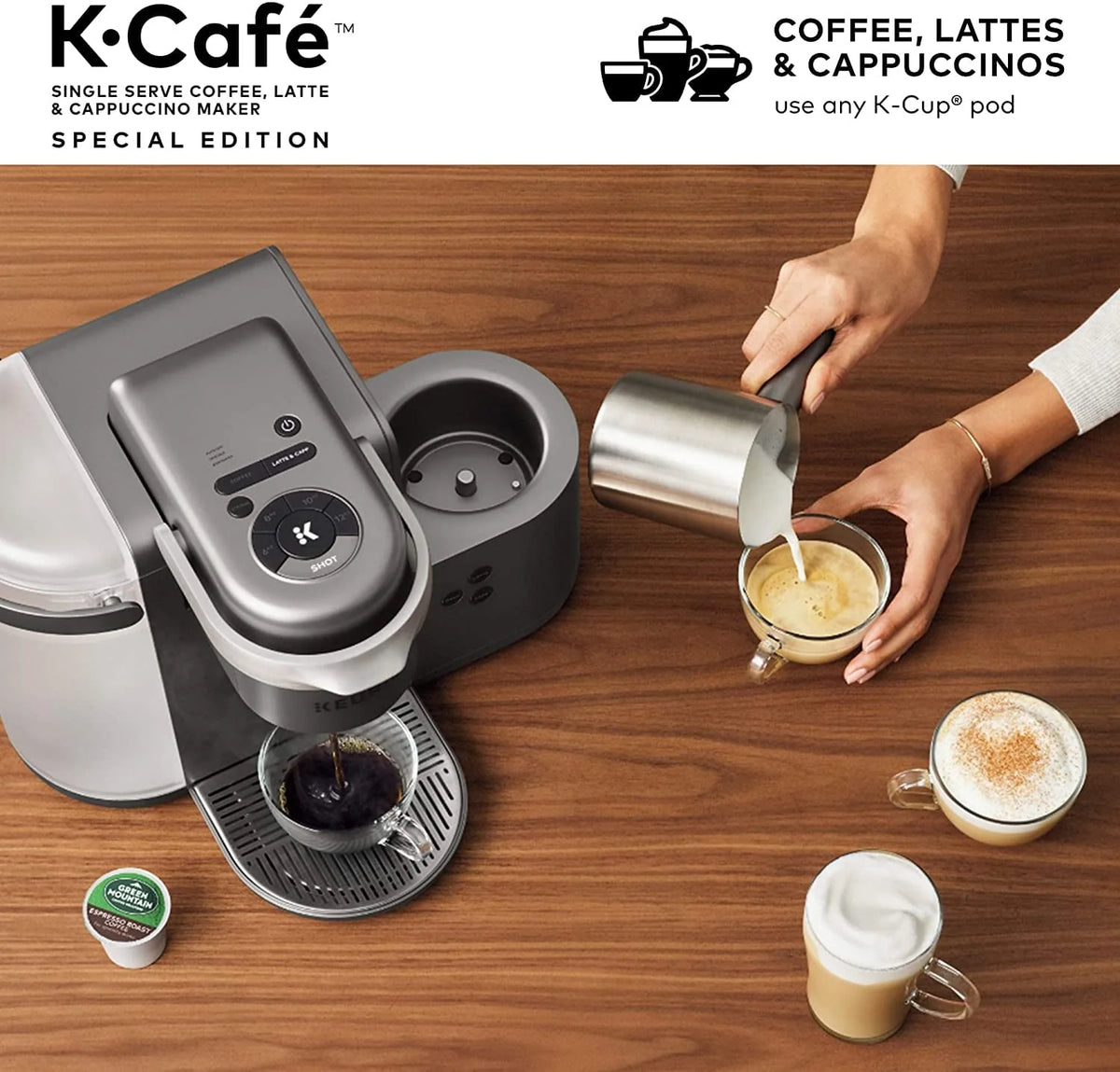 Single Serve Coffee Maker with Milk Frother U352