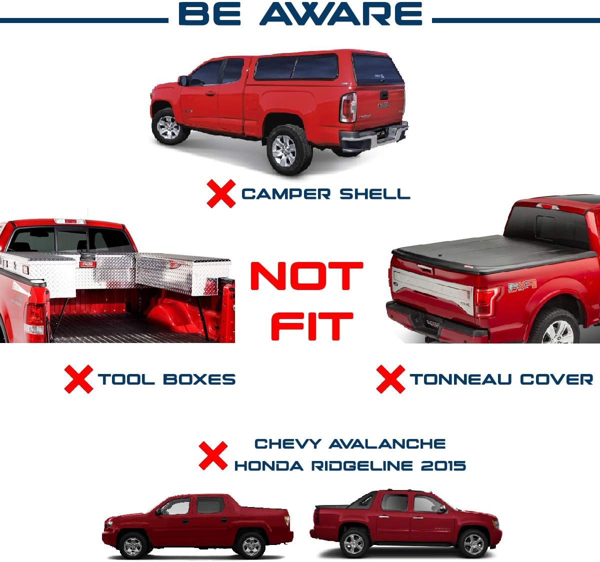 Steel Pickup Truck Ladder Rack Two Bar Set S16058