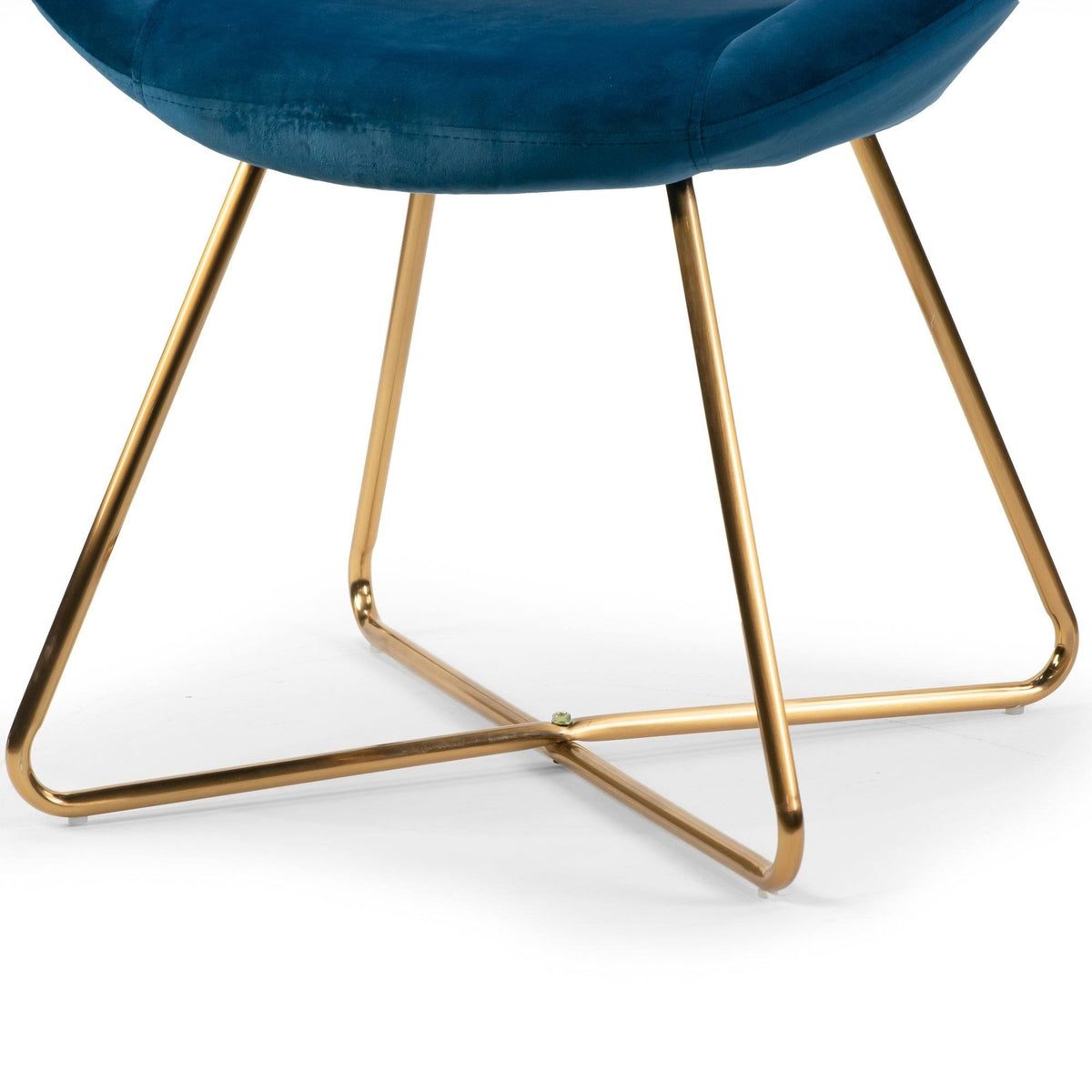 Blue Velvet Dining Chair with Metal Legs K234