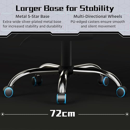 Black Gray Ergonomic Gaming Chair with Massage Lumbar Support and Footrest M212
