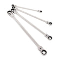 SAE Extra Long Double Box Flex Head Ratcheting Wrench Set (4-Piece) L738