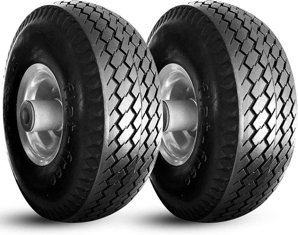 Sawtooth 4.10/3.50-4 Flat Free Tires with Centered Hub F89522