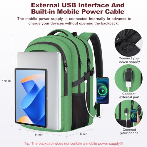 17.3 inch Anti Theft Waterproof Laptop Backpack, Blue H38063