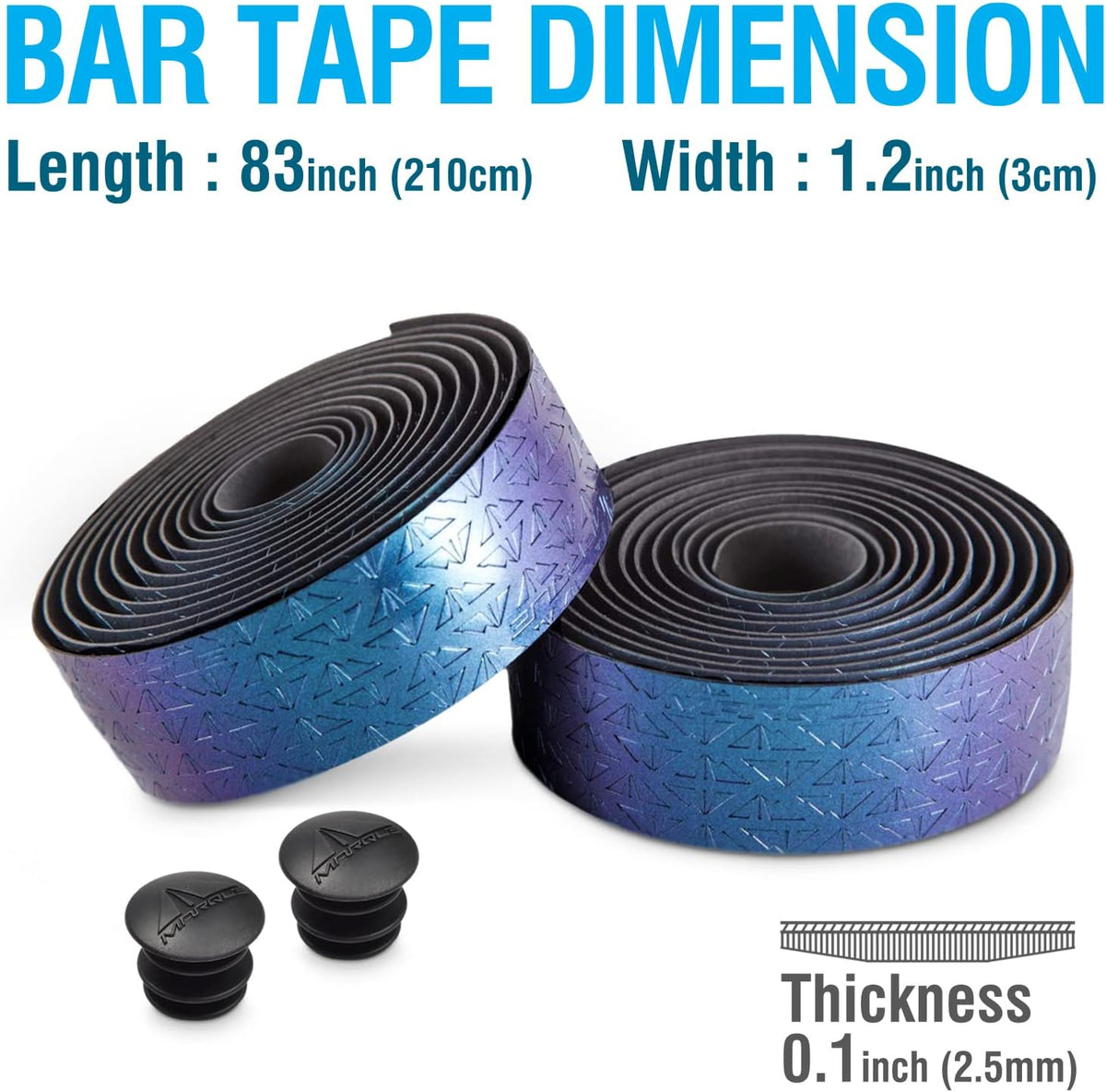 Bike Handlebar Tape with Adhesive Backs, 2 Rolls per Set H562841