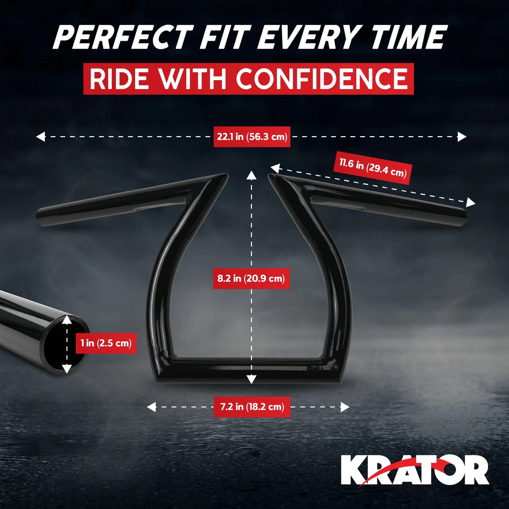 Black Z-Bar Handlebar 1 Inch A9716