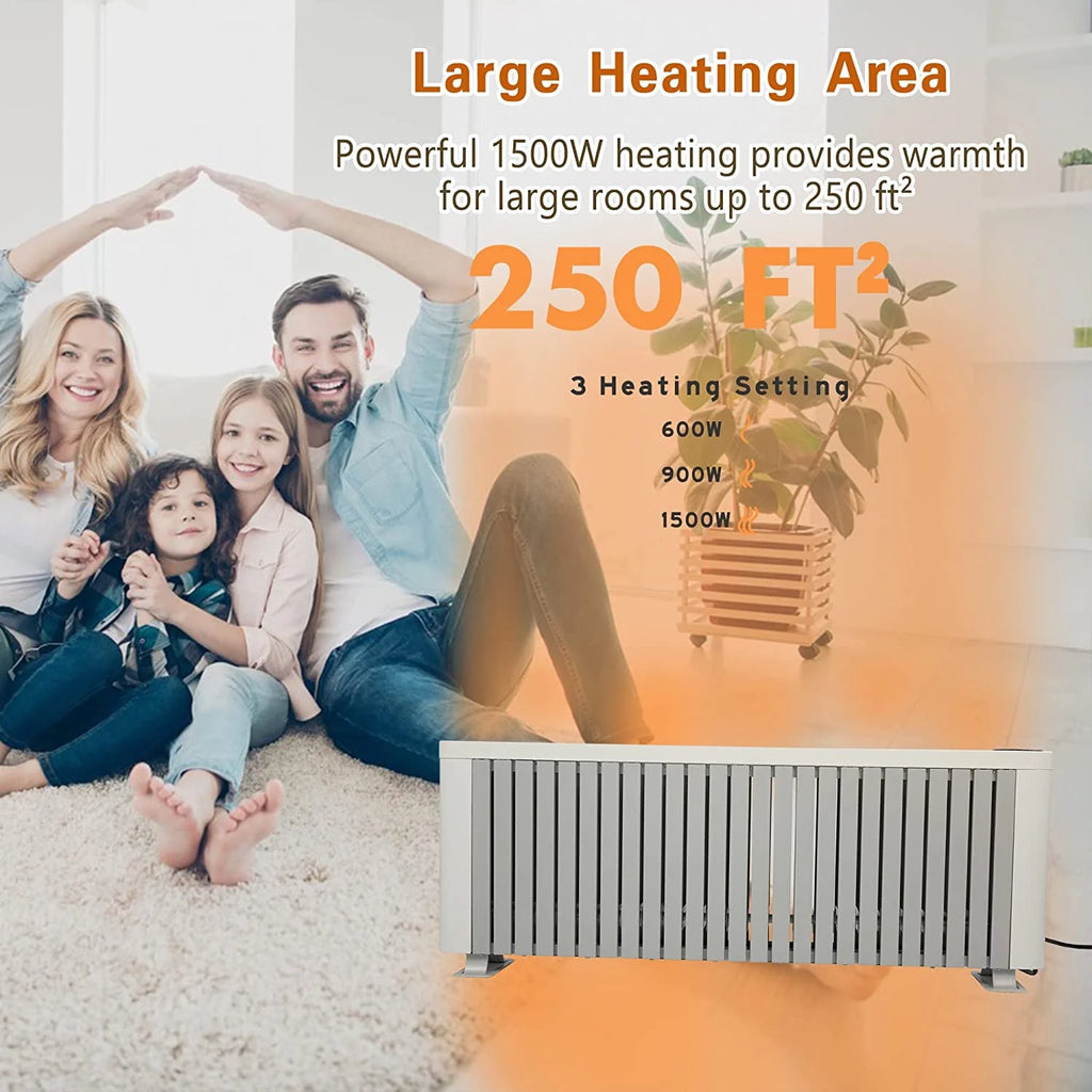 Electric Baseboard Heater with Thermostat and Remote Control M310