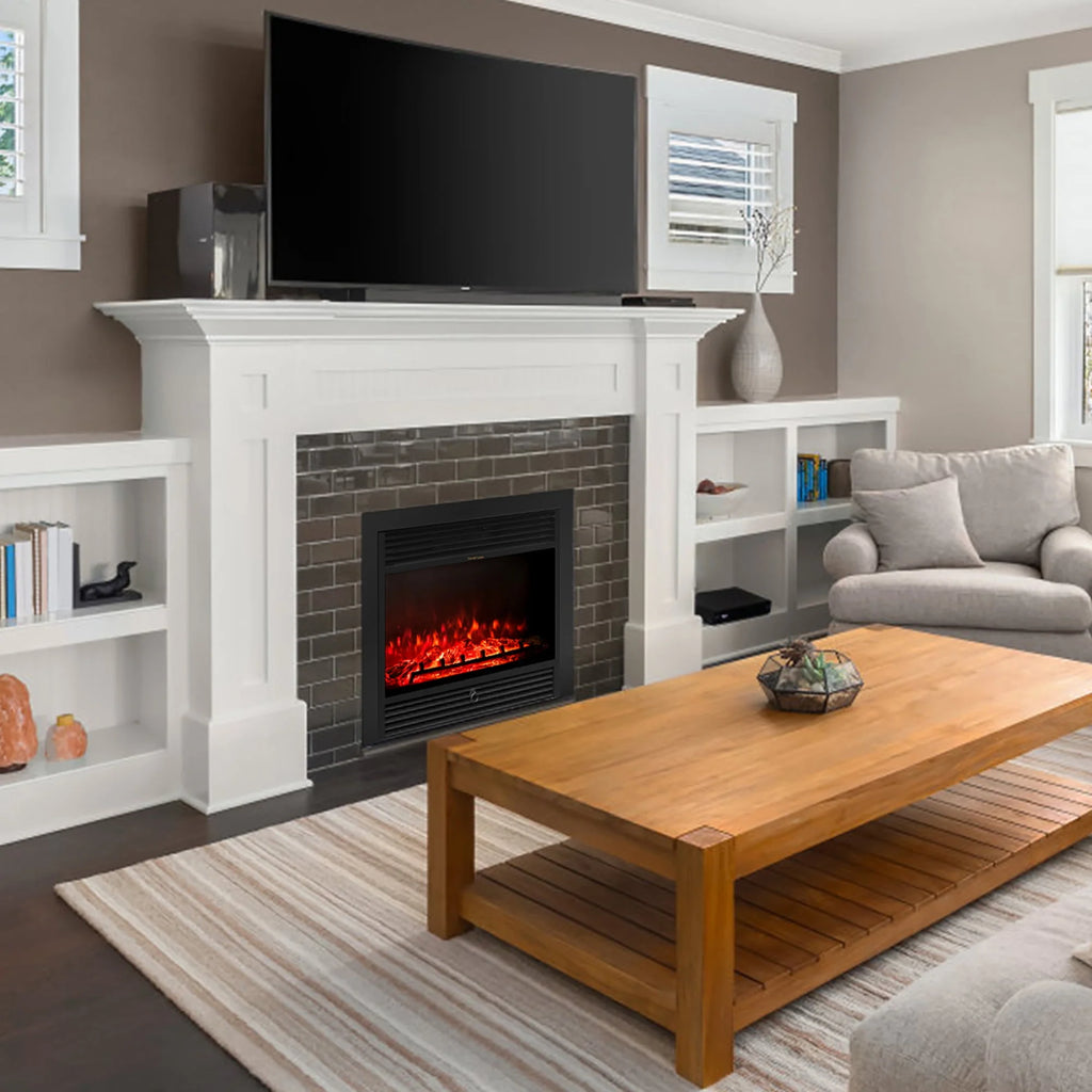 28.5 Electric Fireplace Insert Heater with Remote X989313
