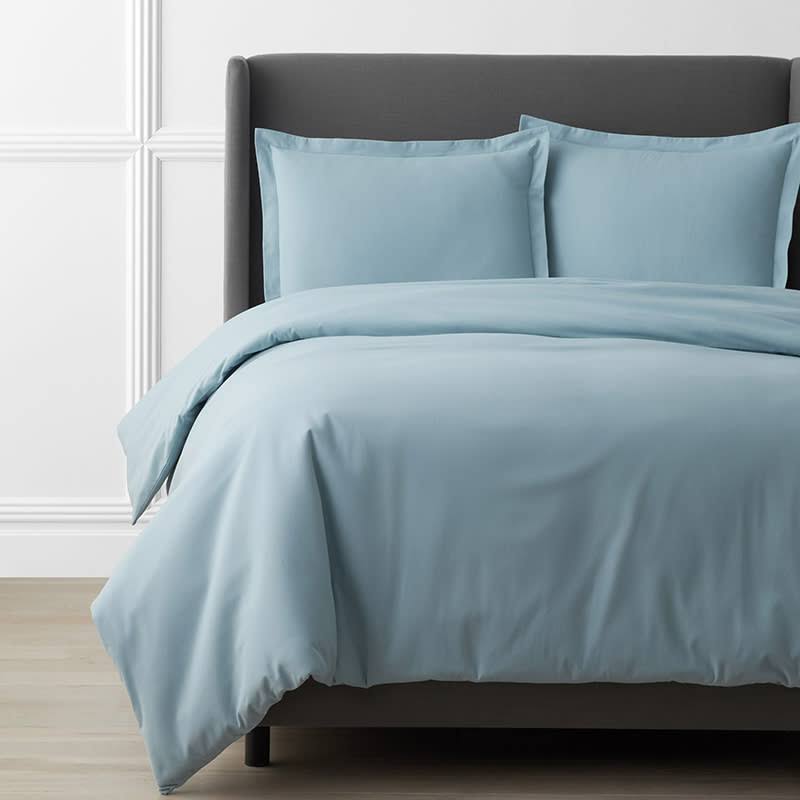 Cloud Blue Cotton Flannel Twin Duvet Cover T55665