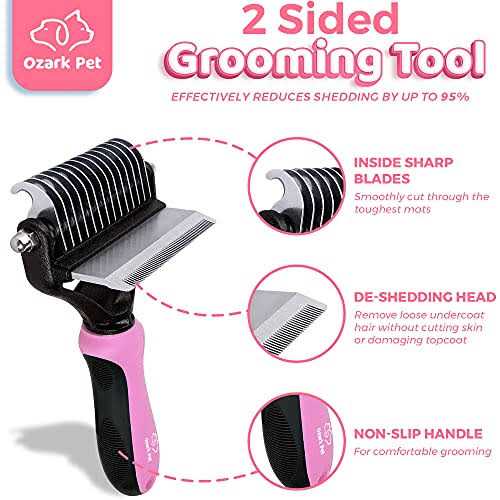 Dog and Cat Deshedding Brush and Shedding Glove I865622