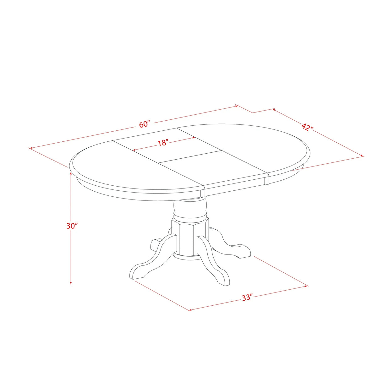 5 Pc Dining Set with Round Table and 4 Chairs J22507