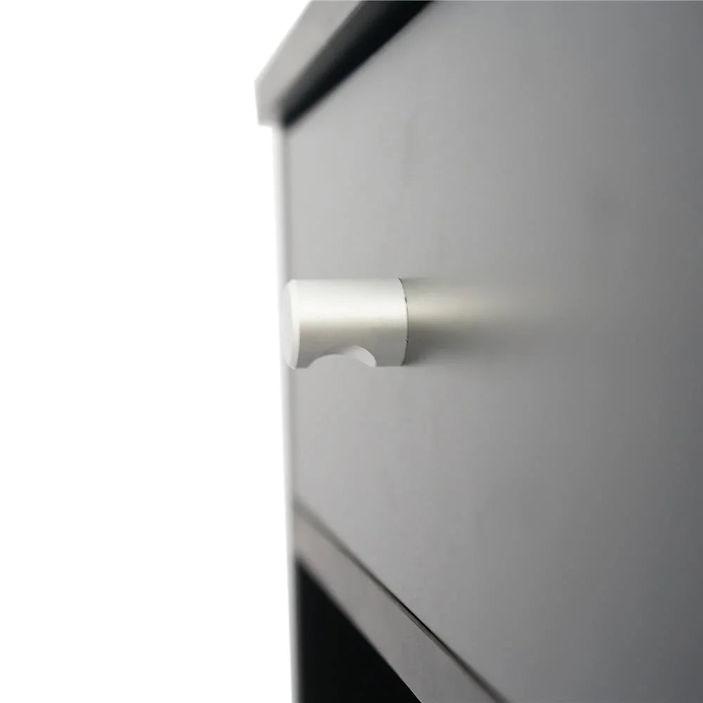 Black Wood 1 Drawer Bedside Table Q552460