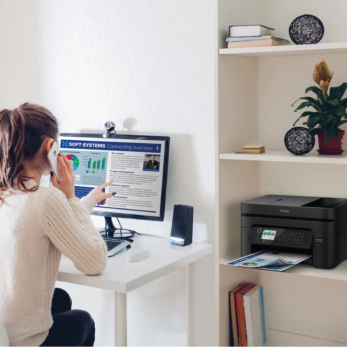 Wireless Color All-in-One Printer with Scanner, Copier and Fax F8688