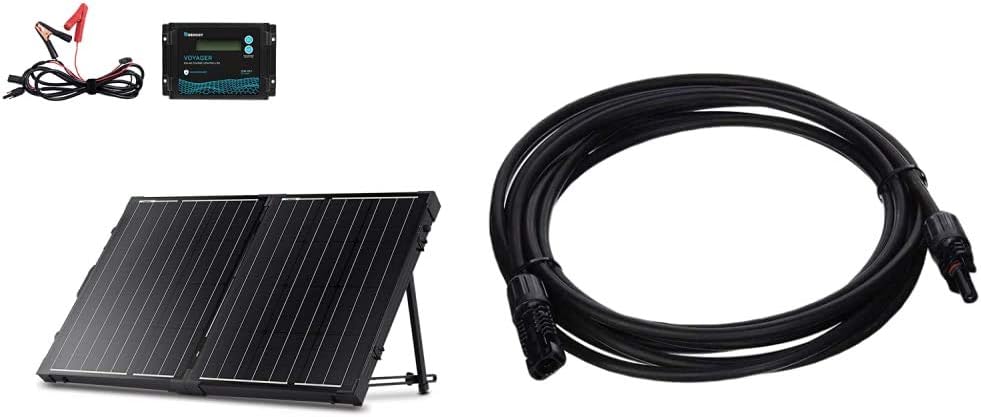 100 Watt 12 Volt Monocrystalline Foldable 2Pcs 50W Solar Panel Suitcase with Waterproof 20A Charger Controller K661570
