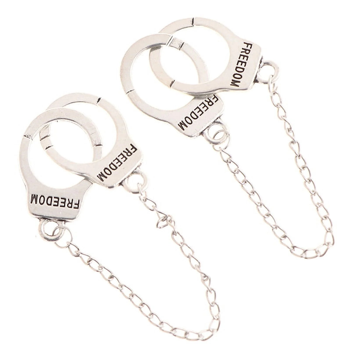 2Pcs 1/12 1/6 Dollhouse Miniature Metal Handcuffs DIY Model U972461