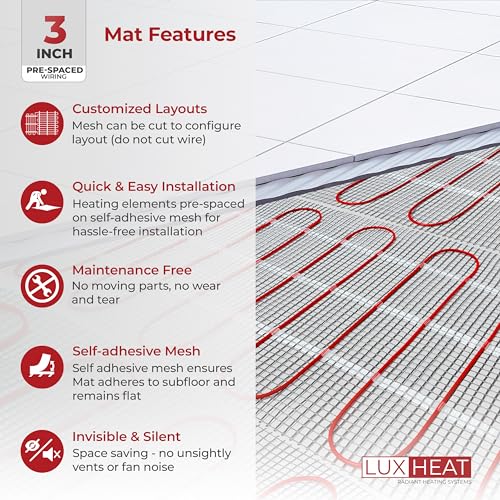 120v Electric Radiant Floor Heating System Mat Kit S835750