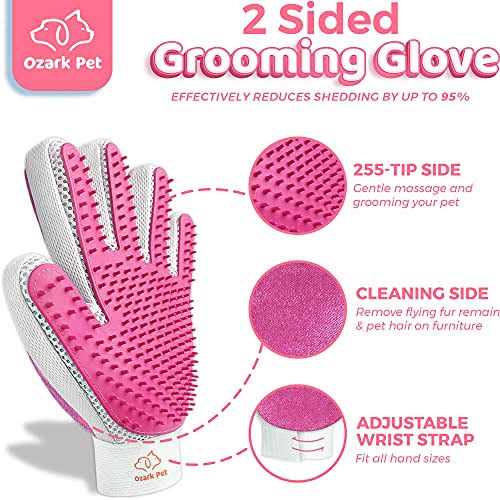Dog and Cat Deshedding Brush and Shedding Glove I865622
