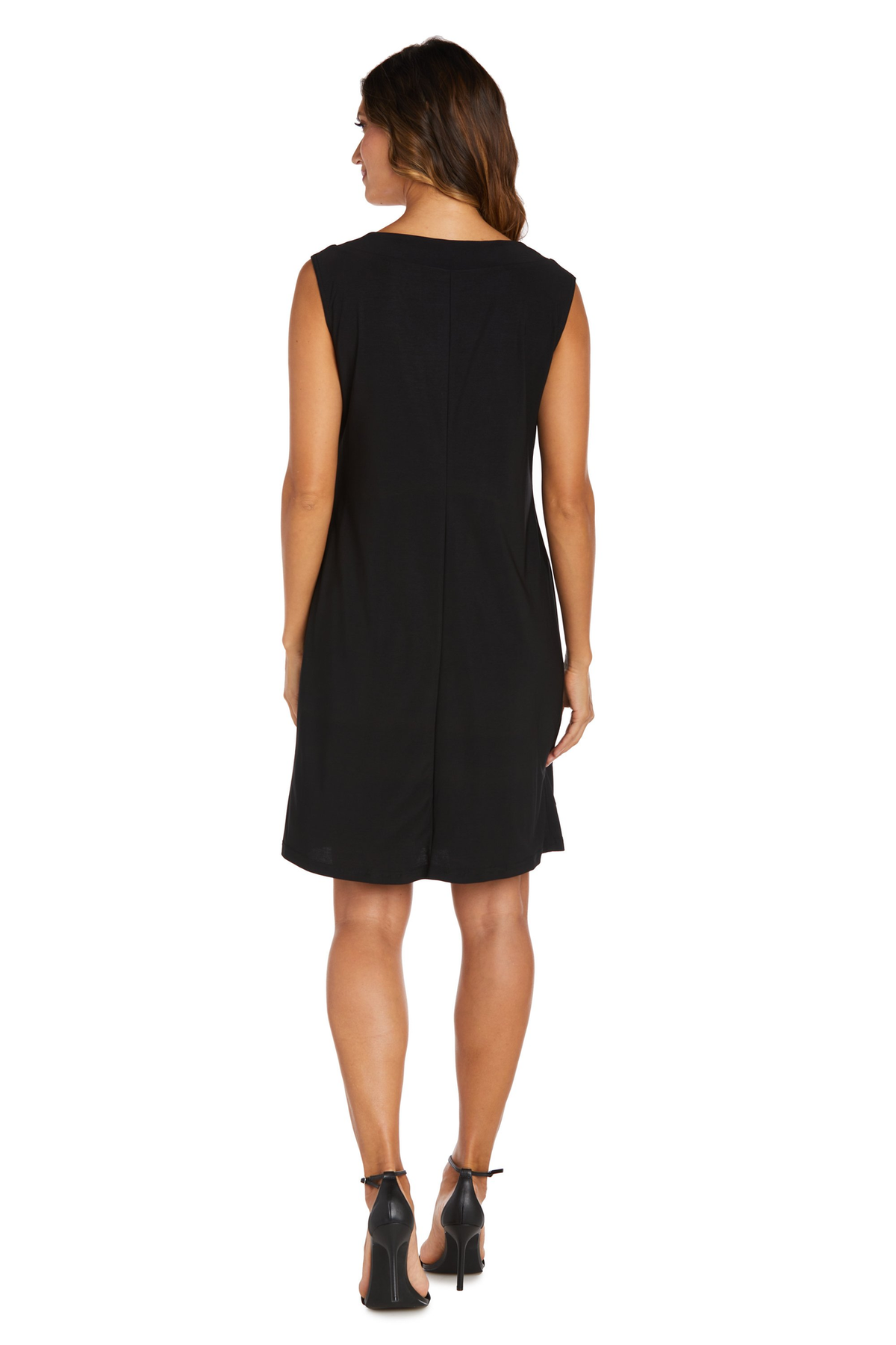 Two-Piece Dress with Beaded Neckline and Jacket with Sheer Sleeves C20978