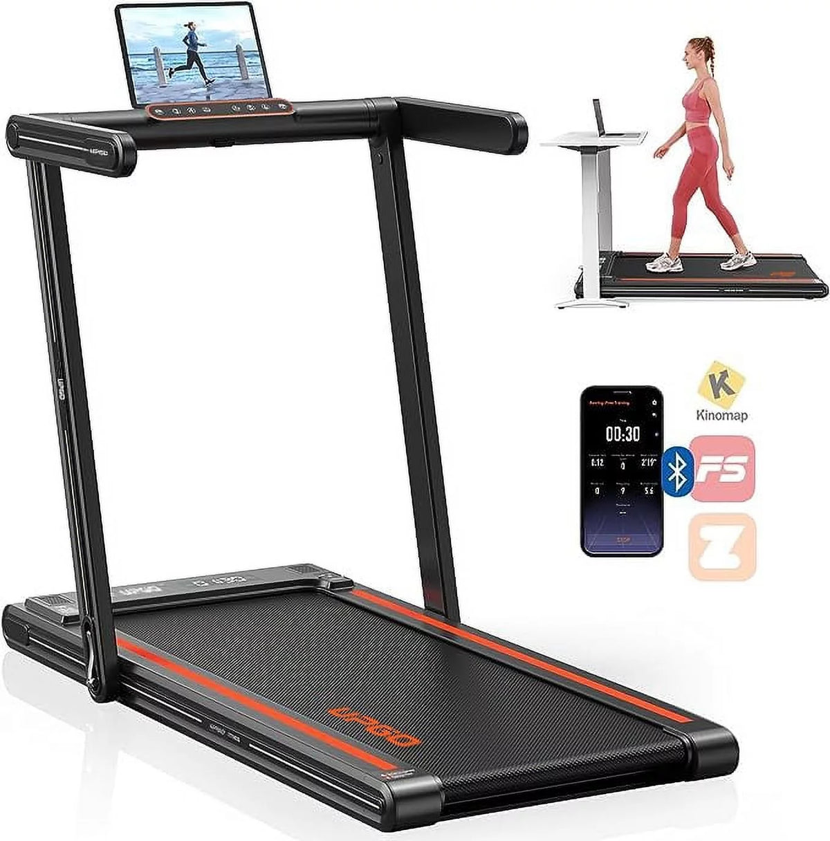 2.5HP Walking Pad Treadmill with Remote Control T32171