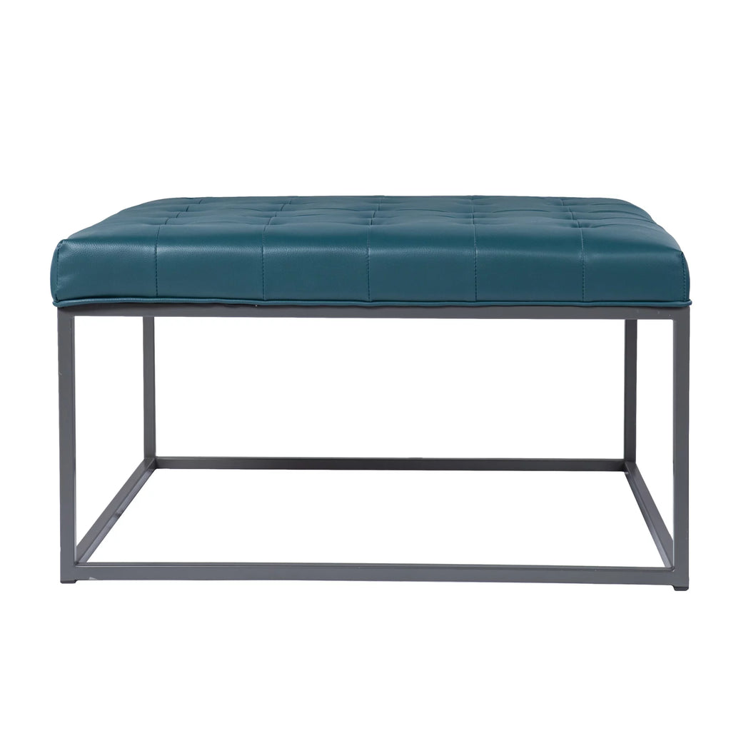 Blue Upholstered Cocktail Ottoman Y660