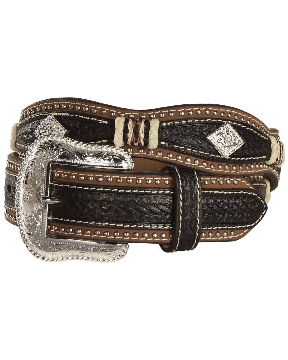 Black Brown Western Belt U9172