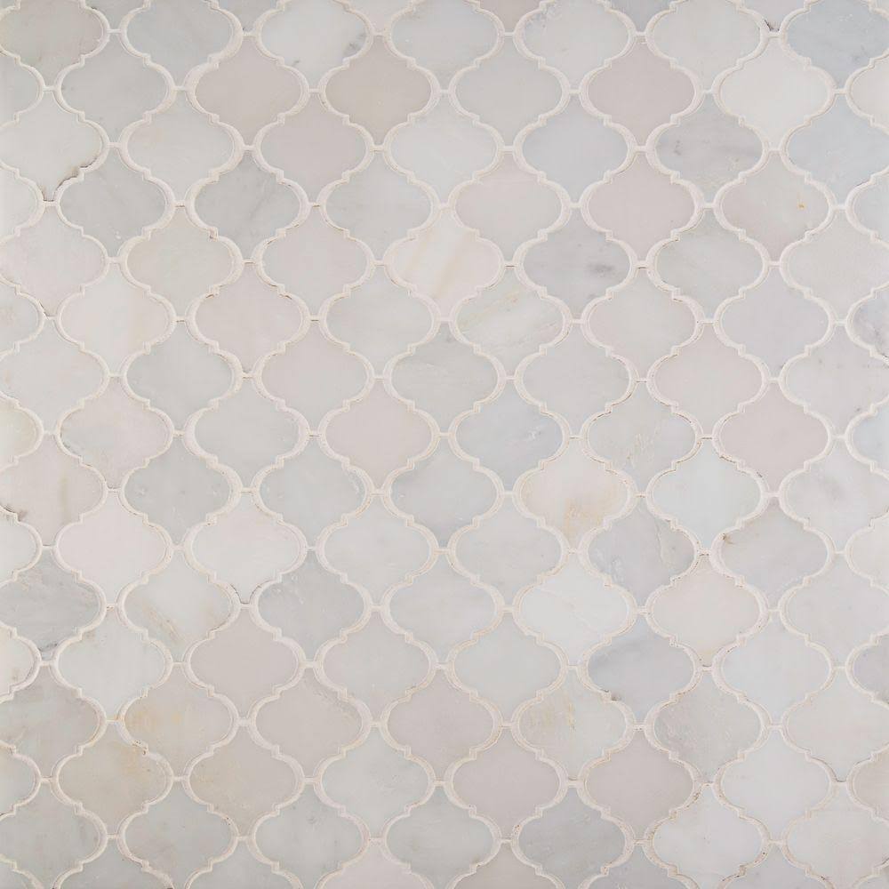 Polished Marble Mosaic Floor and Wall Tile (10 Sq. ft./Case) W893
