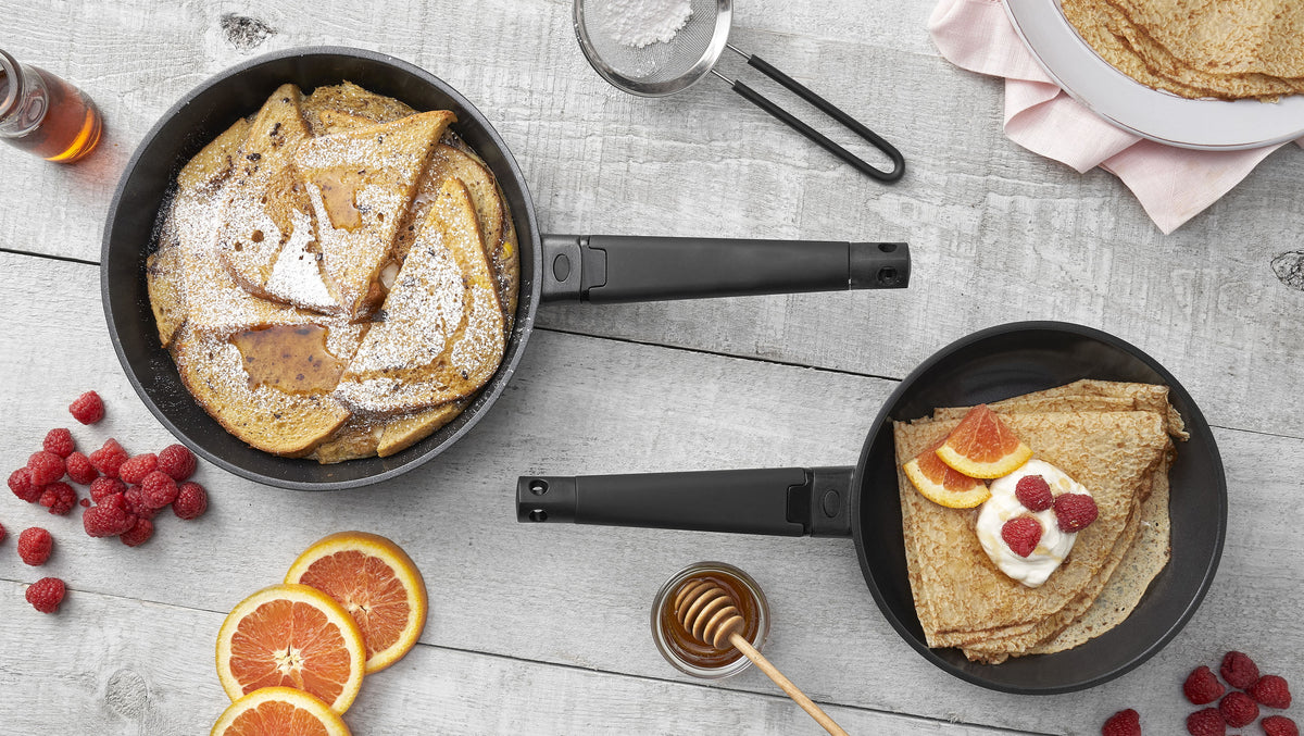 2pc Cast Aluminum Ceramic Nonstick Skillet Set M7908