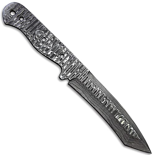 Damascus Steel Tanto Hunting Knife Blade Billet Q809313
