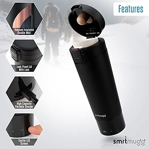 Black 10 oz. Heated Travel Mug C9847