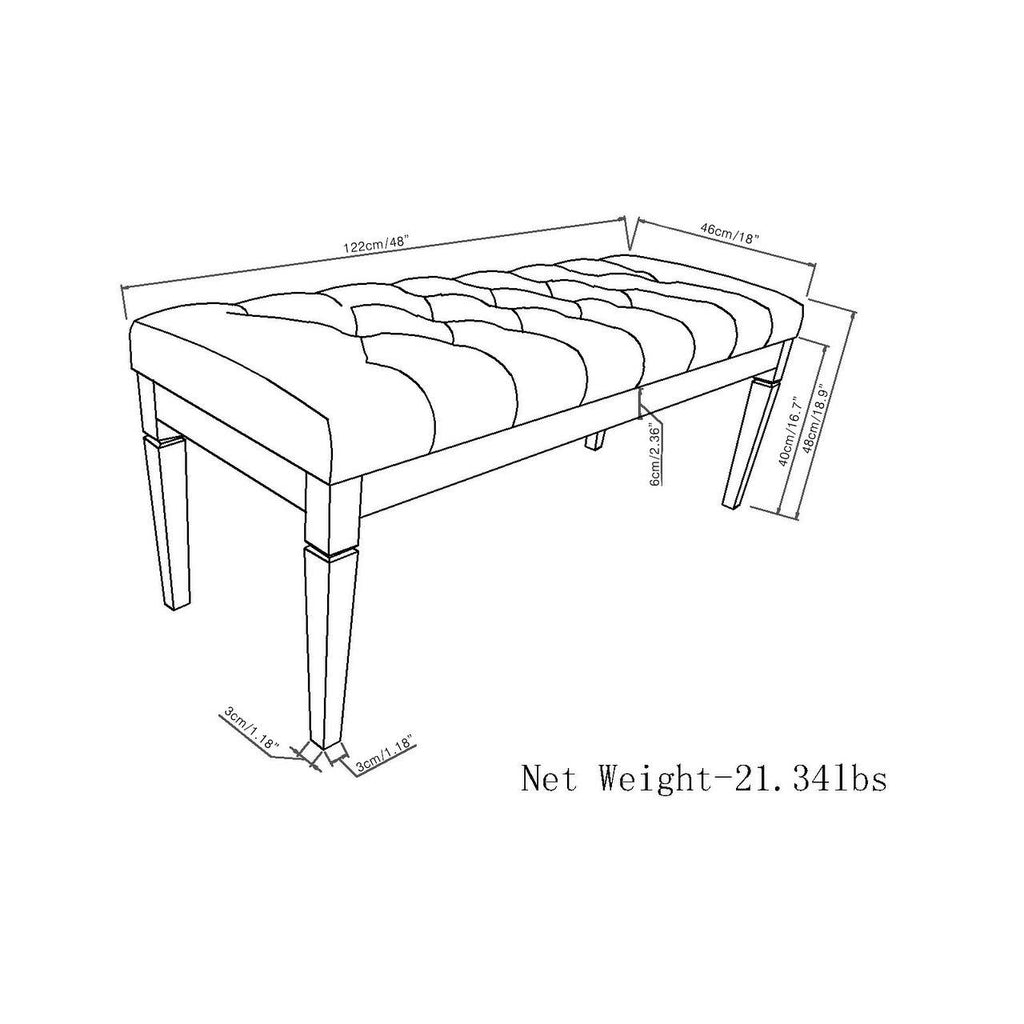 Distressed Saddle Brown Rectangle Ottoman Bench Y669