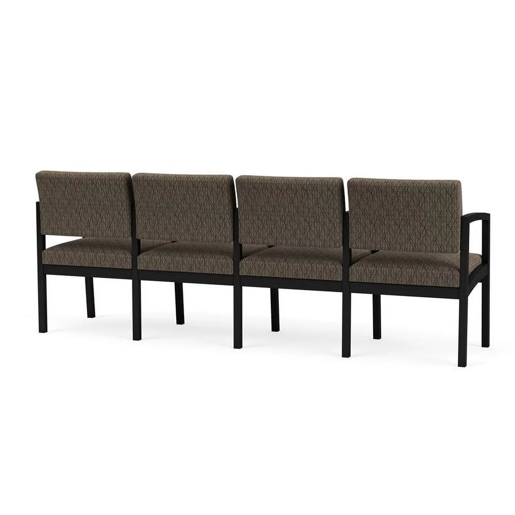 Steel Fabric 4-Seat Waiting Room Chair in Black K363514