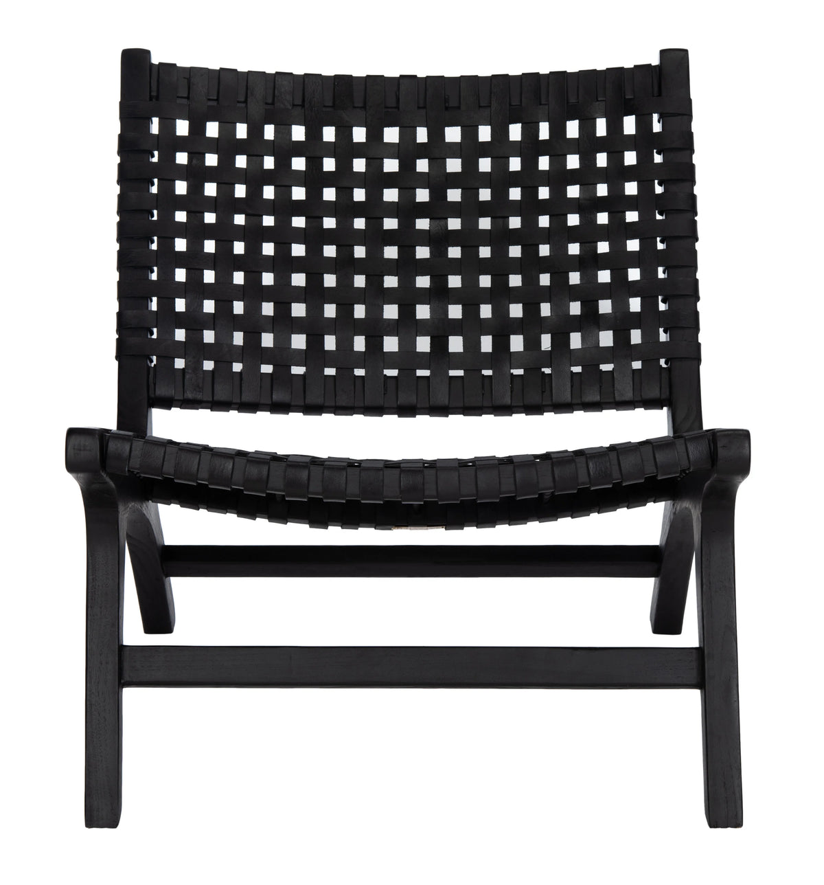 Black Leather Accent Chair B5101