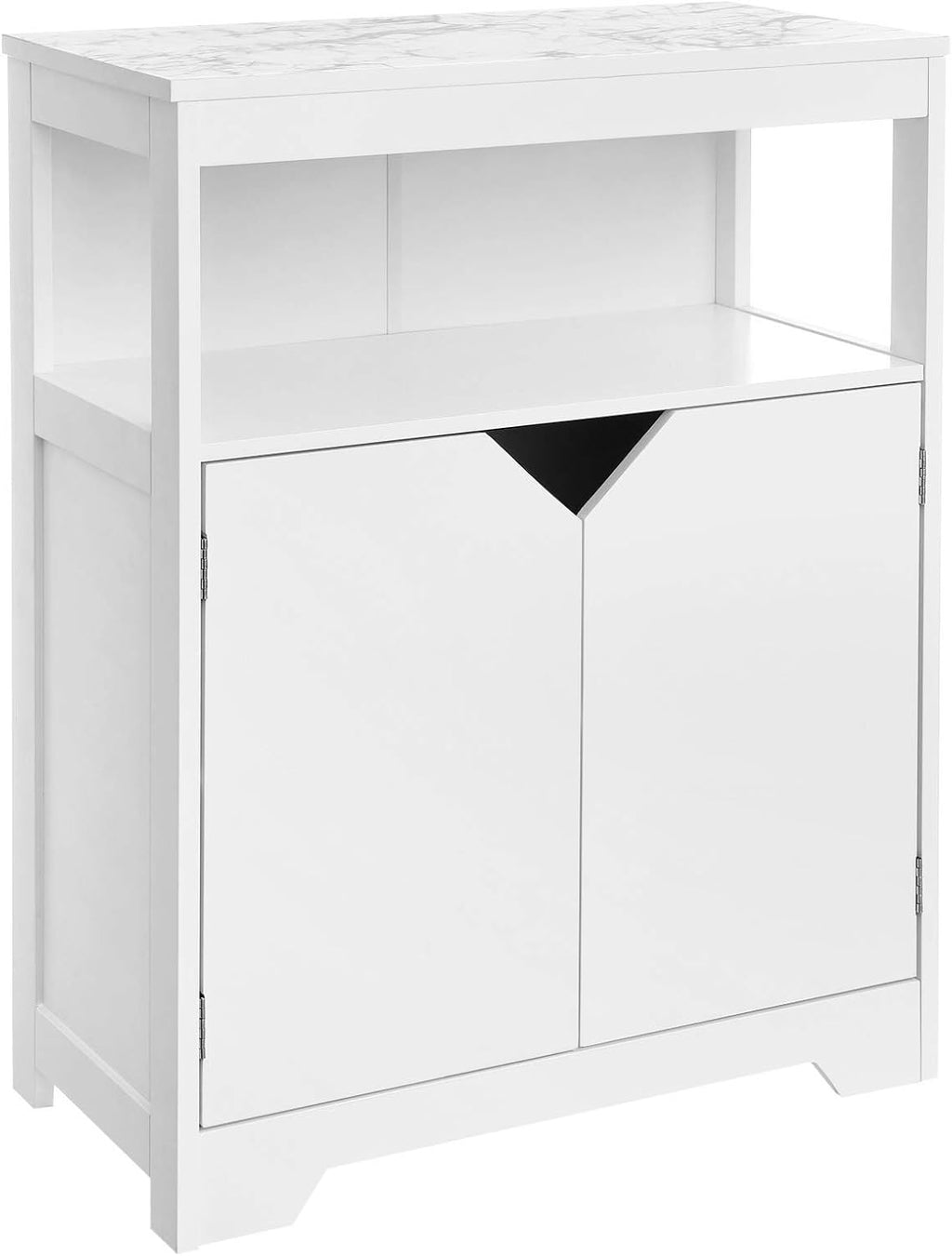 Rustic Brown Bookshelf with 3 Shelves and 2 Doors T8247