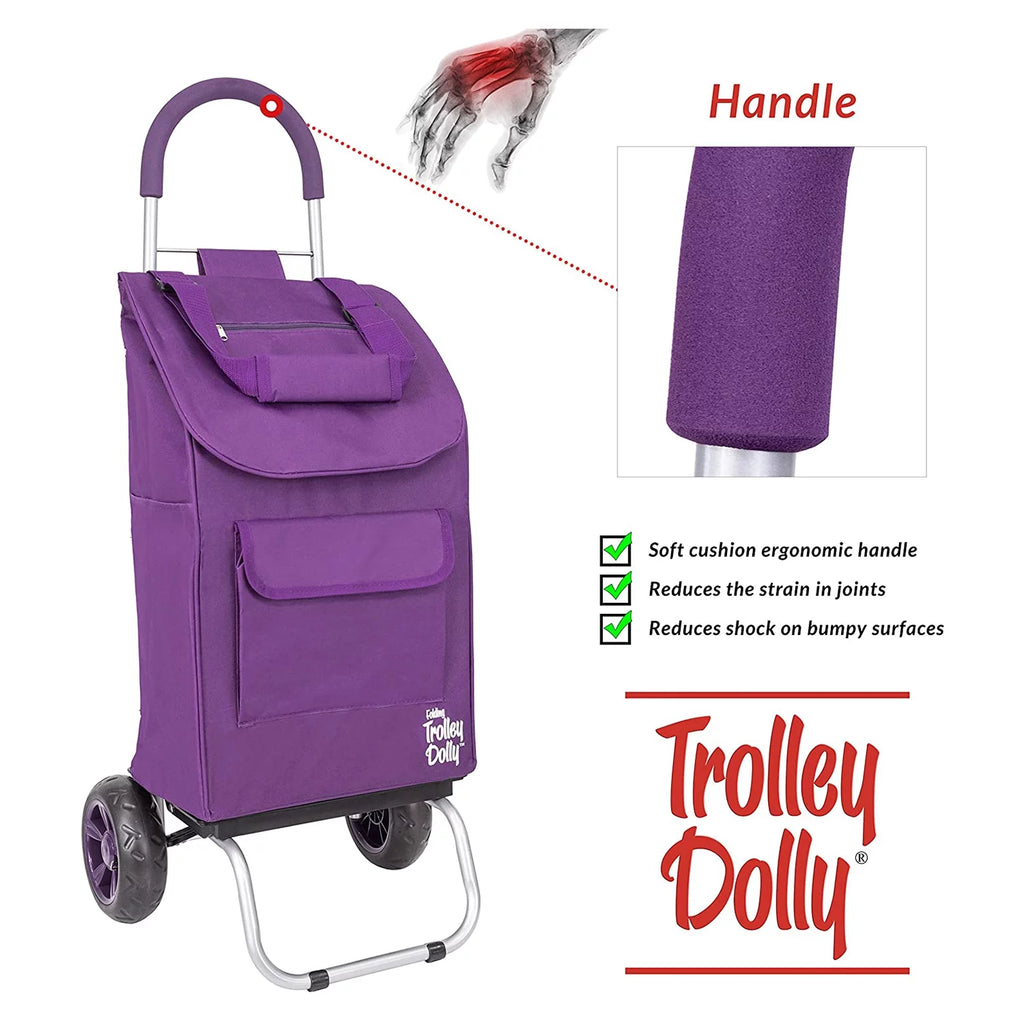 Purple Foldable Shopping Cart N2487