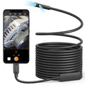 16.5ft Semi-Rigid Dual Lens USB Endoscope Camera with 8 Adjustable LED Lights Y985421