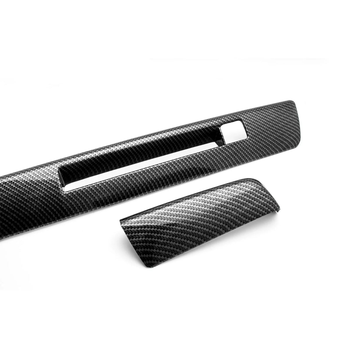 2pcs ABS Carbon Fiber Dashboard Console Panel Cover Trim R441