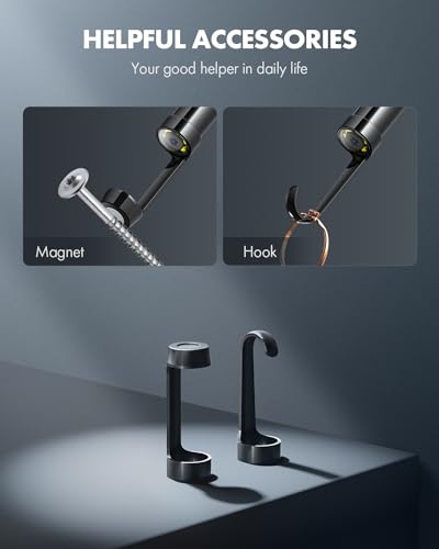 16.5ft Semi-Rigid Dual Lens USB Endoscope Camera with 8 Adjustable LED Lights Y985421