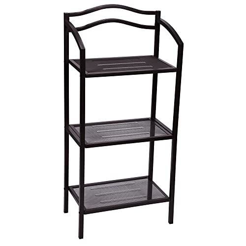White 3-Tier Metal Bathroom Storage Shelf E33044
