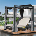 Aluminum Outdoor Patio Daybed with Retractable Canopy W806