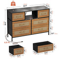 Rattan 6 Drawer Dresser O53853