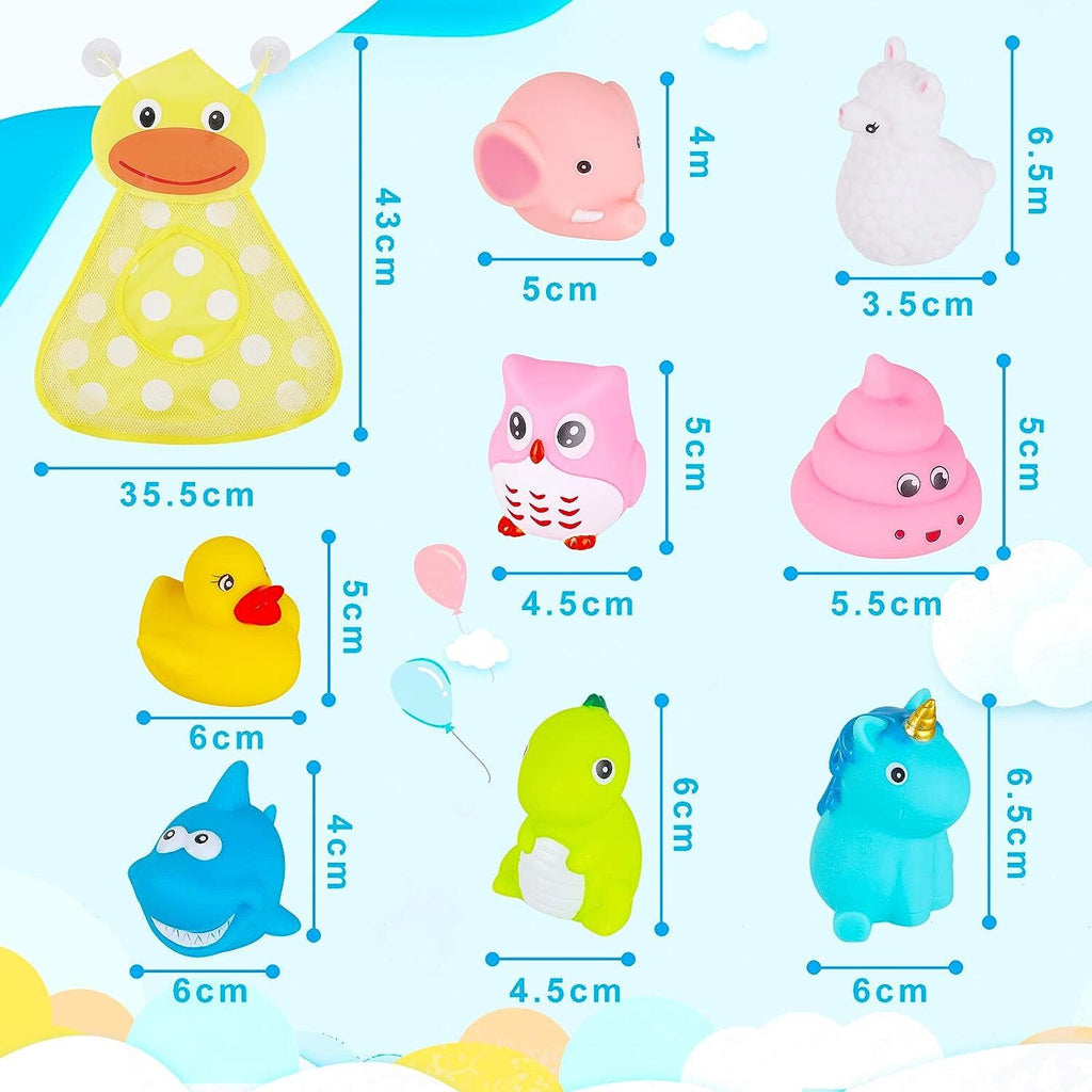 LED Light Baby Bath Toys Set with Storage Bag I5387