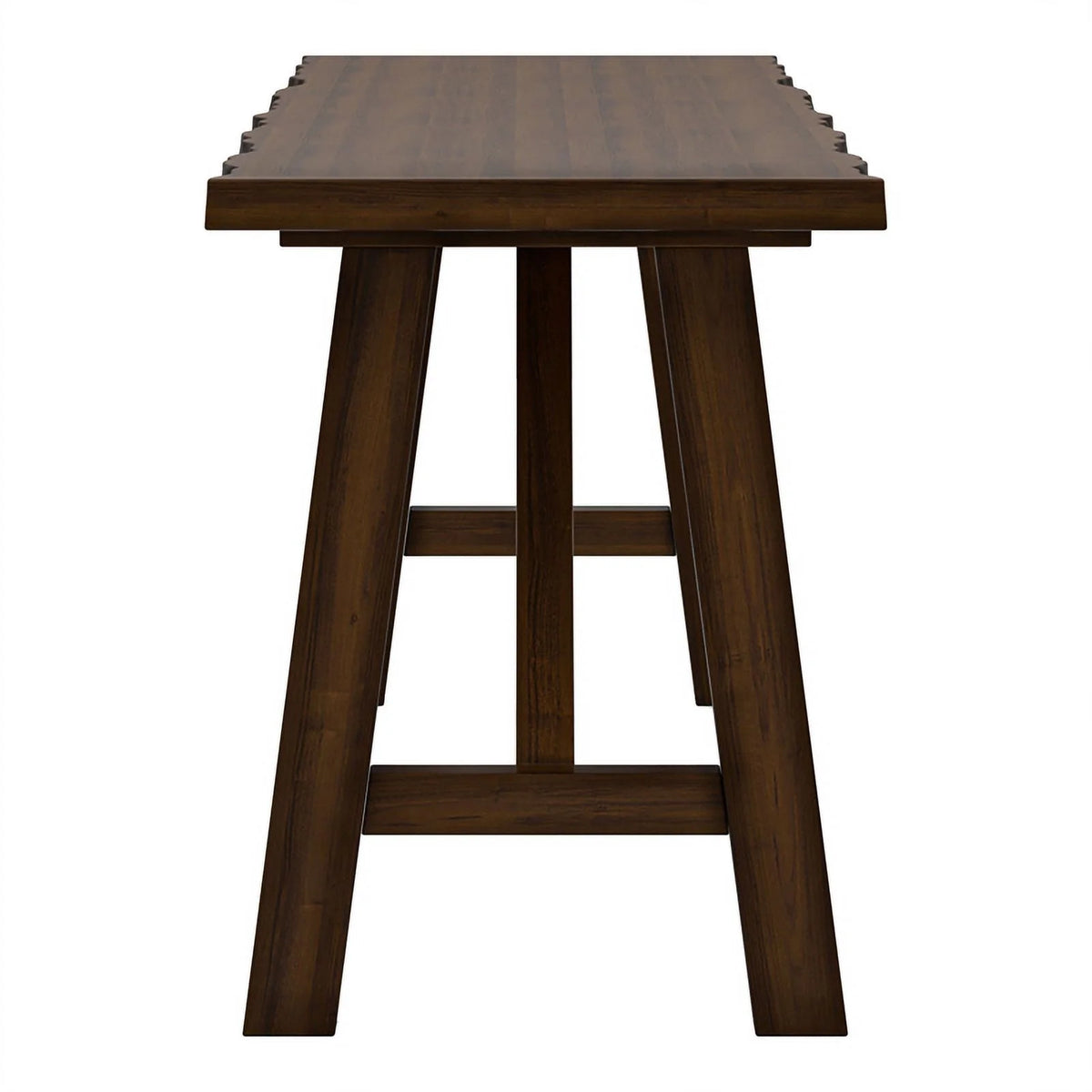 Rustic Wood Rectangle Dining Bench in Walnut X2693