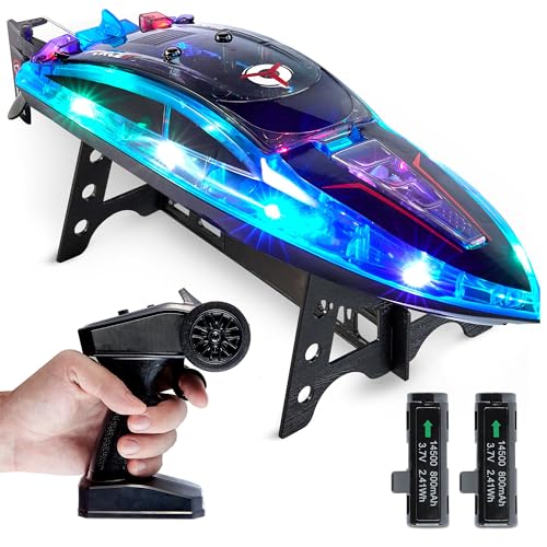 Blue Remote Control RC Boat with 2 Rechargeable Batteries I741718