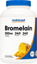 Bromelain Capsules 240 Capsules 550 MG Vegan Non-GMO Y88931